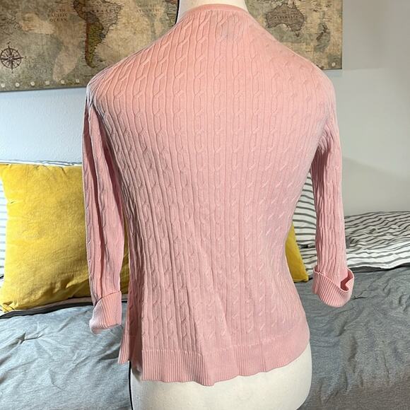 Talbots Petite Cable Knit Cardigan - Picture 2 of 3